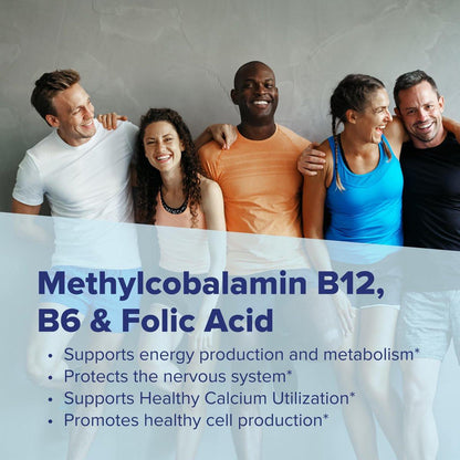 Superior Source No Shot Vitamin B-12 Methylcobalamin 1000 mcg, B-6 & Folic Acid 800 mcg - Supports Brain & Heart Health - Aids Natural Energy Levels - 60 Sublingual Dissolving Tablets
