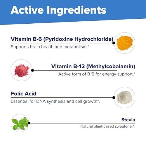 Superior Source No Shot Vitamin B-12 Methylcobalamin 1000 mcg, B-6 & Folic Acid 800 mcg - Supports Brain & Heart Health - Aids Natural Energy Levels - 60 Sublingual Dissolving Tablets - görsel 16