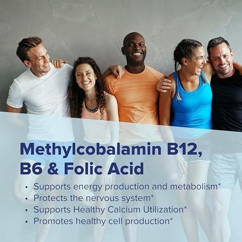 Superior Source No Shot Vitamin B-12 Methylcobalamin 1000 mcg, B-6 & Folic Acid 800 mcg - Supports Brain & Heart Health - Aids Natural Energy Levels - 60 Sublingual Dissolving Tablets - görsel 12