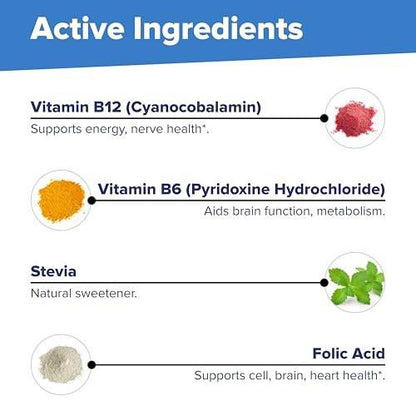 Superior Source No Shot Vitamin B-12 Cyanocobalamin 1000 mcg, B-6, Folic Acid 400 mcg - Support Brain & Heart Health - Aids Natural Energy Levels - 100 Sublingual Dissolving Tablets