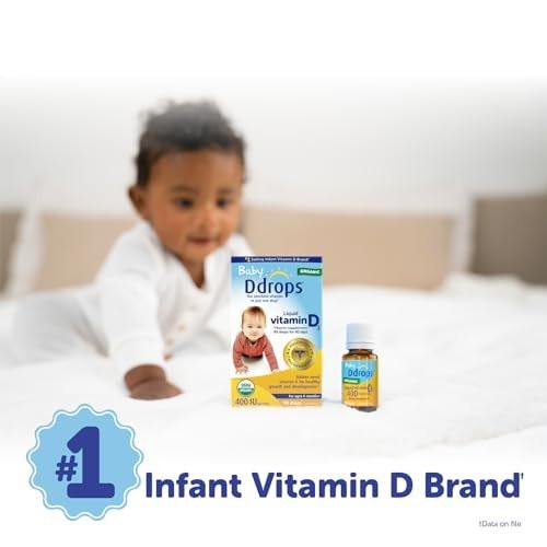 Ddrops Baby 400 IU, Vitamin D, 90 Drops 2.5mL (0.08 Fl. Oz (Pack of 1)) - görsel 9