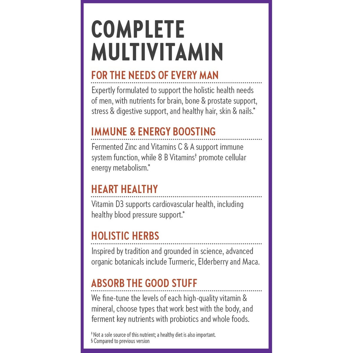 New Chapter Men’s Multivitamin, B6, Extra B12, D3, Vitamin C & Zinc, Immune, Heart, Cellular Energy, and Brain Health, Gentle on The Stomach, One Daily, Non-GMO, Gluten-Free, 18+, 48 Tablets - görsel 13