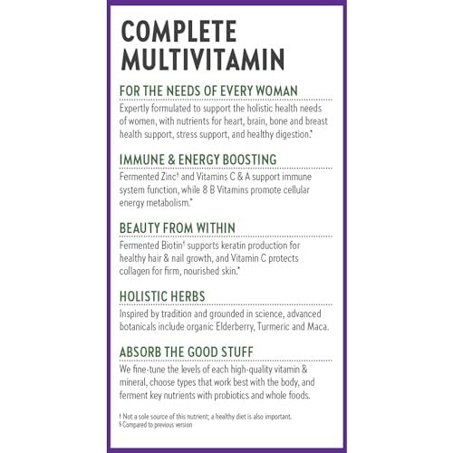 New Chapter Women’s Multivitamin, Iron, B6, B12, Biotin for Hair Growth, D3, VIT C, Zinc for Immune & Stress Support, Gentle on an Empty Stomach, One Daily, Non-GMO, Gluten-Free, 18+, 48 Tablets - görsel 6