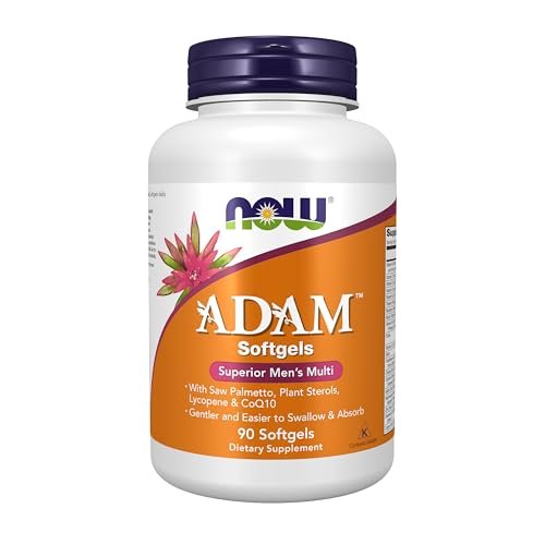 NOW Supplements, ADAM™ Men's Multivitamin with Saw Palmetto, Plant Sterols, Lycopene & CoQ10, 90 Softgels - görsel 2