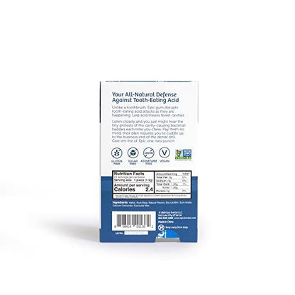 Epic 100% Xylitol Peppermint Chewing Gum - Sugar Free, Aspartame Free Dental Gum - Supports Oral Health & Fresh Breath - 12 Pieces (Pack of 12)