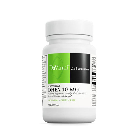 DAVINCI Labs Micronized DHEA 10mg - Supports Healthy Aging, Hormone Balance, Brain Health & Thyroid Function - Vegetarian, Gluten-Free - 90 Capsules