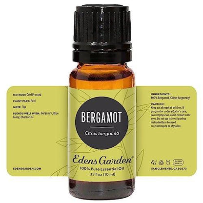 Edens Garden Bergamot Essential Oil- 100% Pure Premium Grade, Undiluted, Natural, Therapeutic, Aromatherapy, The Best for Diffuser, Candle, Laundry, Kid Safe 10 ml (.33 fl oz)