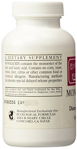 Ecological Formulas Monolaurin 600mg 90 Capsules - görsel 1