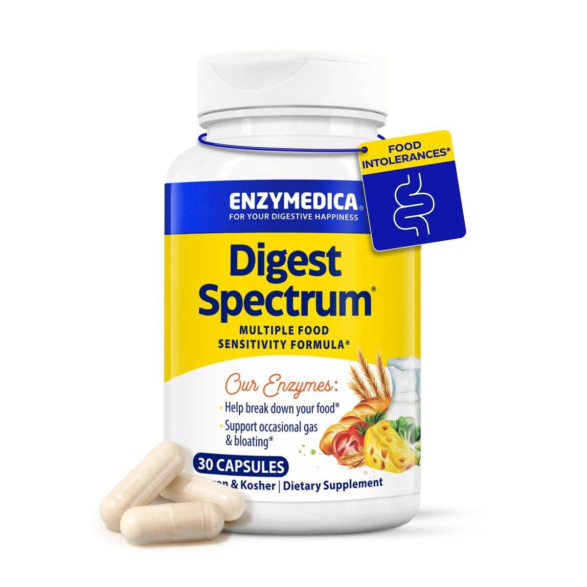 Enzymedica Digest Spectrum, Advanced Digestive Enzymes for Women and Men, Supports Digestion and Multiple Food Intolerances, Fast-Acting Formula for Gas and Bloating Relief, 30 Capsules - görsel 11
