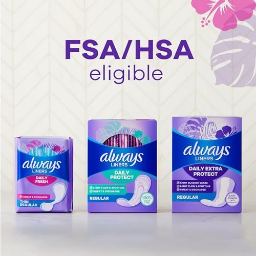 Always Panty Liners for Women Daily Liners, Regular Absorbency, Unscented, 216 Count x 2 (432 Total) - görsel 8