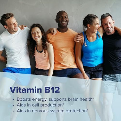 Superior Source No Shot Vitamin B-12 Cyanocobalamin 1000 mcg - Vitamin B-12 to Support Energy Production, Brain Health & Overall Wellness - Sublingual Tablets - 100 Dissolvable Tablets