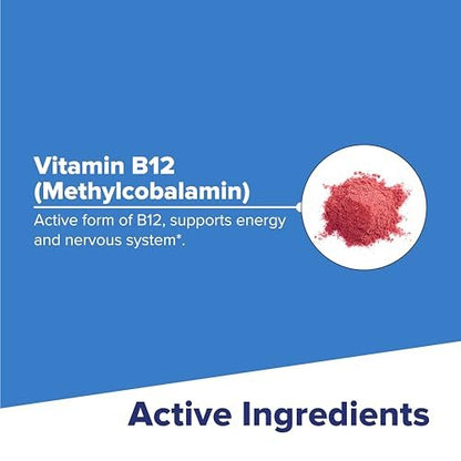 Superior Source No Shot Methylcobalamin B-12 5000 mcg - Vitamin B-12 to Support Energy Production, Brain Health & Overall Wellness - Sublingual Tablets for Fast Absorption - 60 Dissolving Tablets
