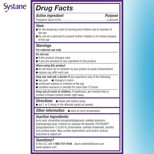 Systane Balance Lubricant Eye Drops, Restorative Formula, Twin pack, 0.33 Fl Oz (Pack of 2) - görsel 12