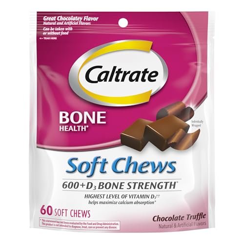 Caltrate Soft Chews 600 Plus D3 Calcium – Vitamin D3 for Absorption: Includes 800 IU of vitamin D3 to help your – Image 2