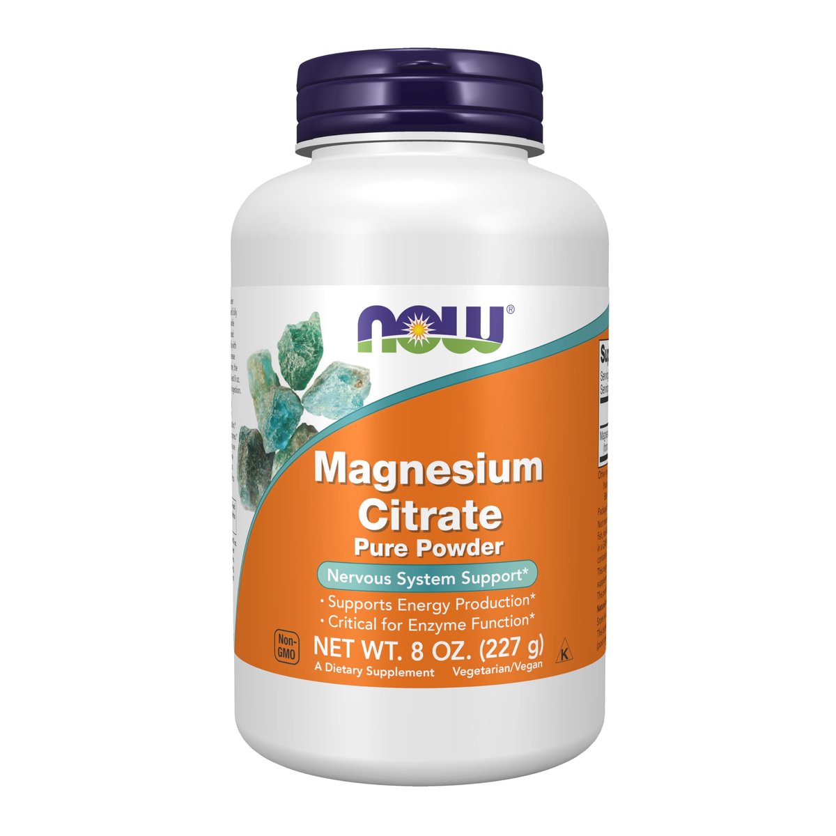NOW Foods Supplements, Magnesium Citrate Pure Powder, Enzyme Function*, Nervous System Support*, 8-Ounce - görsel 2