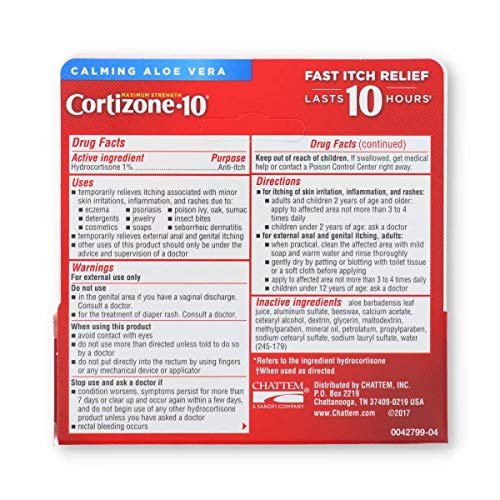 Cortizone 10 Cream .5 Oz – Maximum Strength Anti-Itch Treatment - görsel 2