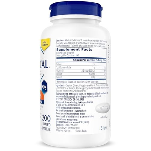Citracal Slow Release - Calcium 1200 mg with Vitamin D3, Magnesium, Calcium Supplement, Bone Health Support, Take Once Daily Caplet, 185 Count - görsel 15