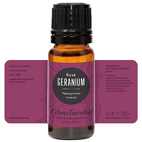 Edens Garden Geranium- Rose Essential Oil- 100% Pure Premium Grade, Undiluted, Natural, Therapeutic, Aromatherapy, The Best for Diffuser, Face, Candle, Hair 10 ml (.33 fl oz) - görsel 16