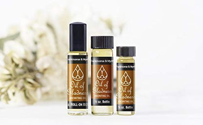 Oil of Gladness Frankincense and Myrrh Anointing Oil - Oil for Daily Prayer, Ceremonies, and Blessings 1/4 oz Bottle
