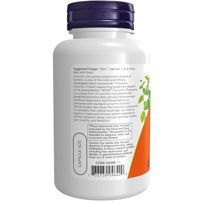 NOW Foods Supplements, Curcumin Phytosome, – Convenient Veg Capsules: Easy-to-swallow capsules suitable for – Image 4