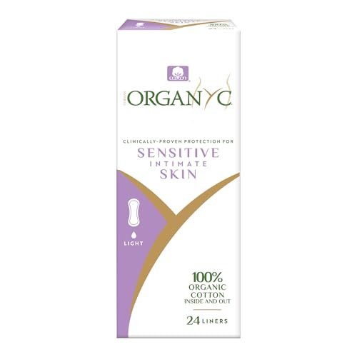 Organyc 100% Certified Organic Cotton Flat Panty Liner - Everyday Sanitary Pad, Free from Wood Pulp, Perfumes, SAP and Chemicals - Light Flow+, 24 Count - görsel 14