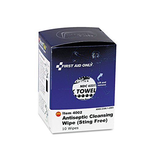 First Aid Only FAE-4002 Sting Free Antiseptic Cleansing Wipes, 10 Count - görsel 6
