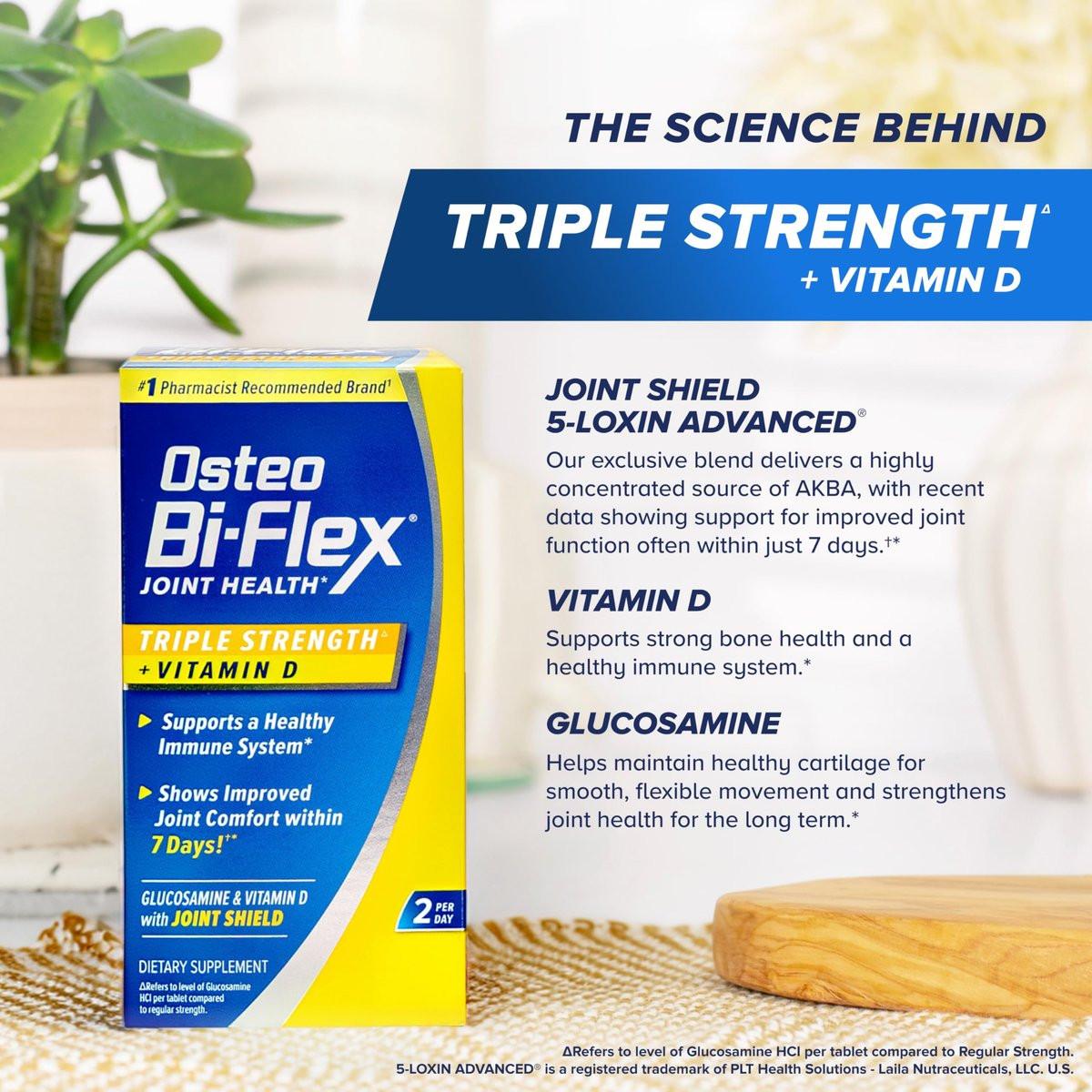 Osteo Bi-Flex Triple Strength Glucosamine Chondroitin Supplement, Improve Joint Function, Strength, Flexibility, Mobility 80 Coated Tablets - görsel 9