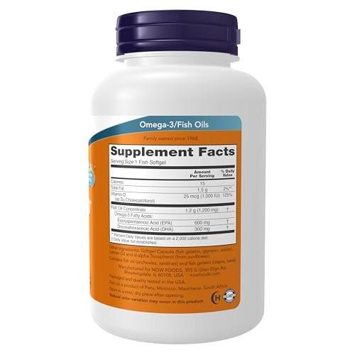 NOW Supplements, Ultra Omega 3-D™, Omega-3 Fish Oil + Vitamin D-3, Cardiovascular Support*, 90 Softgels - görsel 1