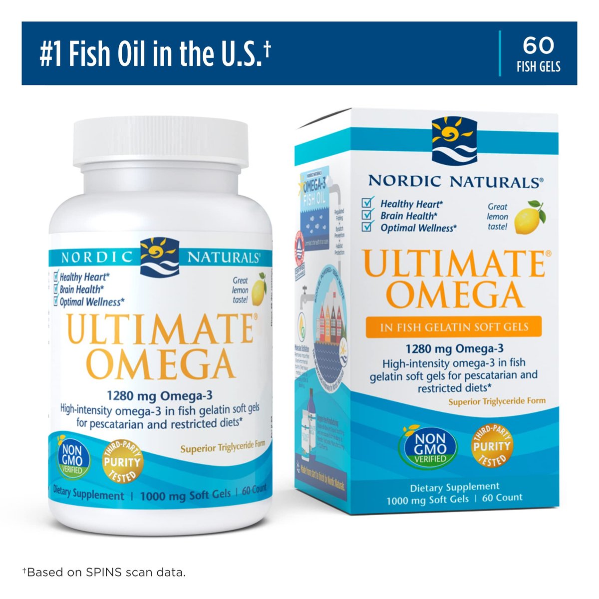 Nordic Naturals Ultimate Omega in Fish – Lemon Flavor: Natural lemon flavor eliminates fishy burps and makes – Image 2