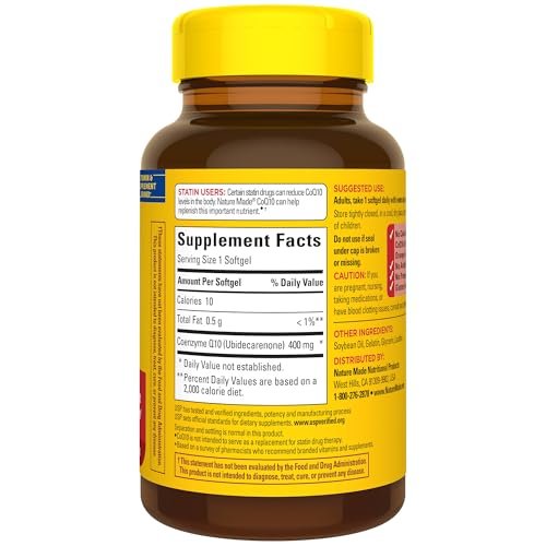 Nature Made CoQ10 400mg Softgels, Dietary – High Potency: Each softgel delivers 400mg of CoQ10, providing a strong – Image 3