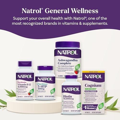 Natrol Cognium Memory, Brain Health Supplements for Adults, Brain Memory Supplements, Enhances Mental Agility in Healthy Adults, 60 Tablets, Up to a 30 Day Supply - görsel 14