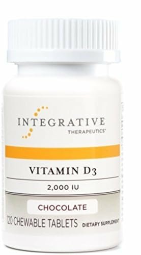 Integrative Therapeutics Vitamin D3 2,000 IU - Vitamin D for Bone Health* - Supports a Healthy Immune System* - Gluten-Free & Dairy-Free - Chocolate Flavored, 120 Chewable Tablets (120 Servings) - görsel 14