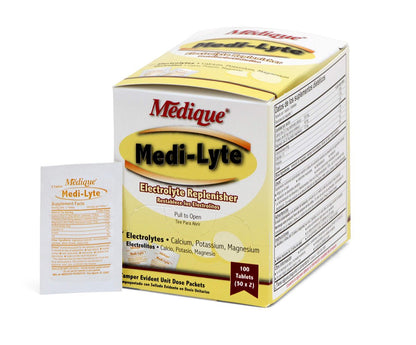 Medique 03033 Medi-Lyte Electrolyte Tablets with Potassium Chloride for Cramps, 100-Tablets