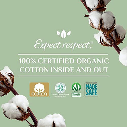 Organyc 100% Certified Organic Cotton Feminine Pads - Heavy Flow, 10 Count