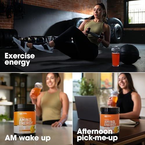 Optimum Nutrition Amino Energy - Pre Workout with Green Tea, BCAA, Amino Acids, Keto Friendly, Green Coffee Extract, Energy Powder - Blueberry Mojito, 30 Servings (Packaging May Vary) - görsel 8