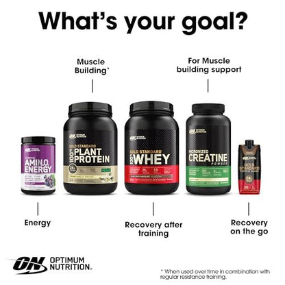 Optimum Nutrition Amino Energy – Pre-Workout mit grünem Tee, BCAA, Aminosäuren, keto-freundlich, grüner Kaffee-Extrakt, Energiepulver – Wassermelone, 30 Portionen (Verpackung kann variieren)