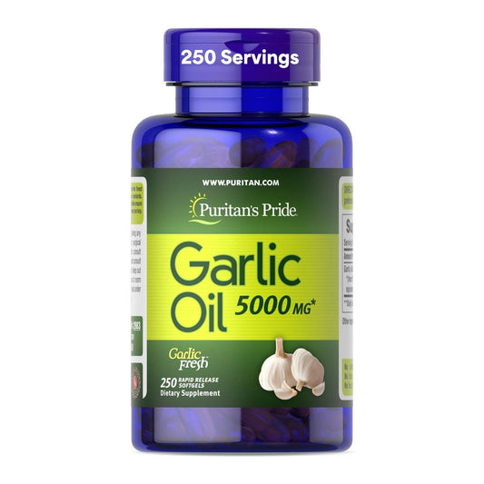 Puritan's Pride Premium Garlic Fresh, Traditional Dietary Supplement for Heart Health and Circulation Support with Antioxidant Properties, 250 Rapid Release Softgels