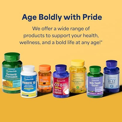 Puritan's Pride Absorbable Calcium 1500 mg Plus Vitamin D3 25mcg 1000 IU, Dietary Supplement for Bone Strength, Heart, Nerve, Muscle, and Immune Support, 120 Coated Caplets