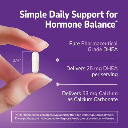 21st Century DHEA 25 mg Capsules (90 Count), Hormone Balance Dietary Supplements, DHEA Supplement for Women & Men Gluten-Free, Non-GMO, No Added Preservatives or Artificial Flavors