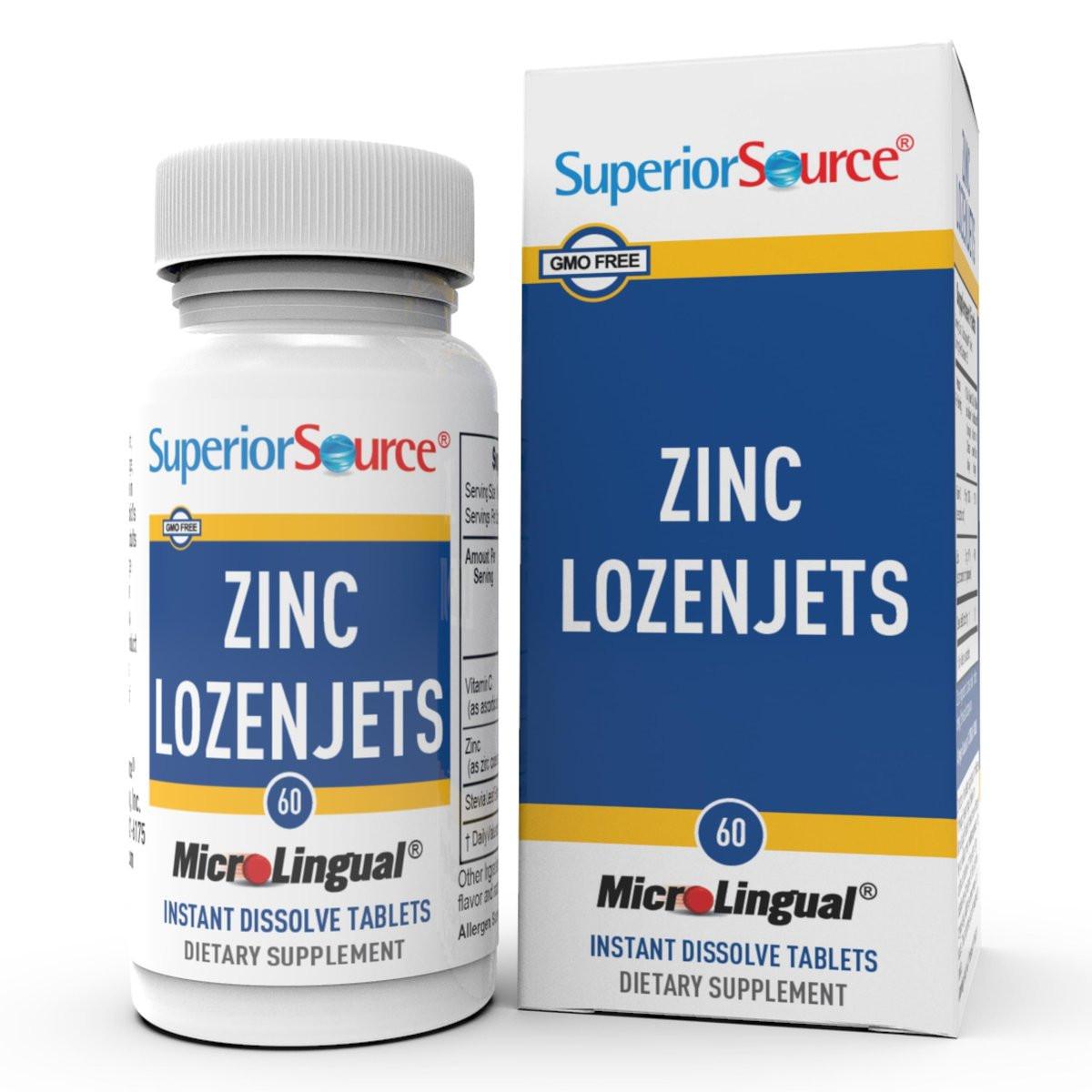 Superior Source Zinc Lozenjets - Immune System Support Supplement - Trace Mineral Supplement Aids Systems & Functions - Zinc Supplement for Women & Men - 60 Instant Dissolve Tablets - görsel 6