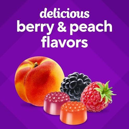 Vitafusion Vitamin D3 Gummies, Bone and Immune Support, Peach, Blackberry, Strawberry Flavored, 50 mcg D3 Gummy Vitamin Supplement, 75 Day Supply, 150 Count