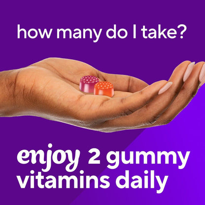 Vitafusion Vitamin D3 Gummies, Bone and Immune Support, Peach, Blackberry, Strawberry Flavored, 50 mcg D3 Gummy Vitamin Supplement, 75 Day Supply, 150 Count