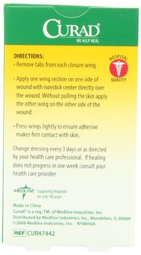 Curad Waterproof Butterfly Adhesive Bandages, 1.75" x .375", 12 Count - görsel 3