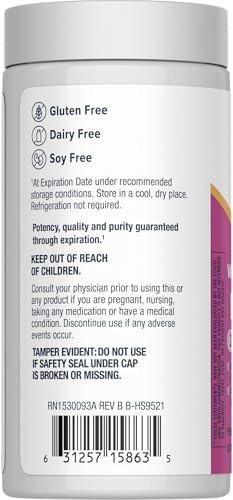 Renew Life Probiotics for Women, 25 Billion CFU Guaranteed, Probiotic Supplement for Digestive, Vaginal & Immune Health, Shelf Stable, Soy, Dairy & Gluten Free, 30 Capsules - görsel 8
