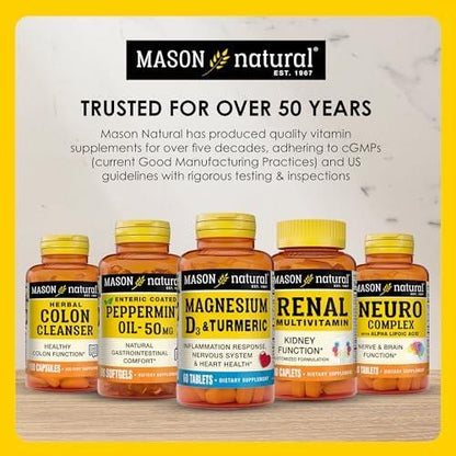 MASON NATURAL Glucosamine & Fish Oil Supplement with DHA & Omega 3 for Joint & Muscle Support, 1 Month Supply Softgel Pills