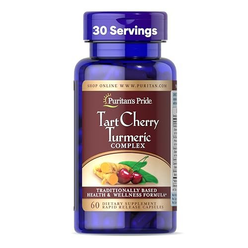 Puritan's Pride Tart Cherry Turmeric Complex, Dietary Supplement for Antioxidant Health, 60 Rapid Release Capsules - görsel 6