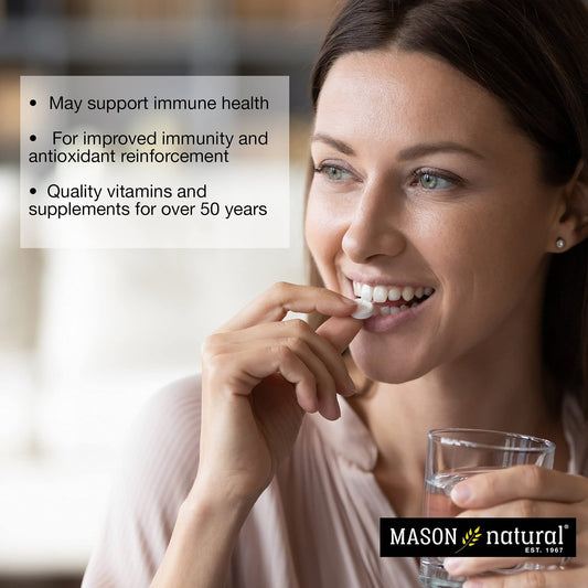 Mason Natural Vitamin C 500 mg, Daily Dietary Supplement with Essential Nutrient to Support Immune Function & Overall Wellness, 100 Tablets (Pack of 1)
