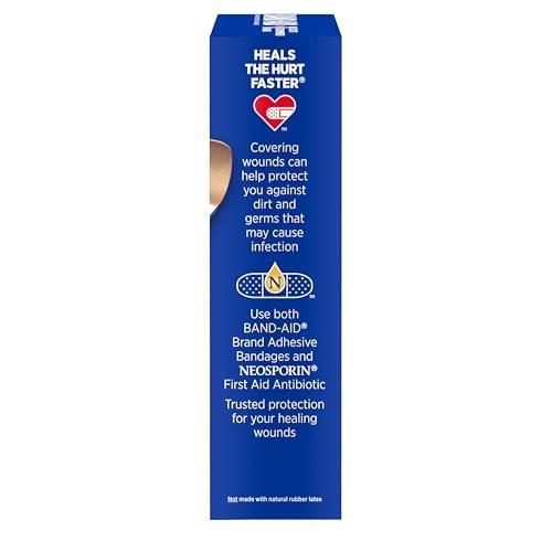BAND-AID Brand Flexible Fabric Adhesive Bandages with Memory-Weave Fabric, Quilt-Aid Comfort Pad & Hurt-Free Pad; Wound Care for Minor Cuts, Scrapes, & Wounds, Assorted Sizes, 2 x 100 Count - görsel 5