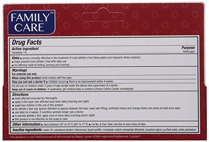 2 Pack Tolnaftate Cream USP 1% Antifungal Athlete's Foot Compare to Tinactin-1 OZ