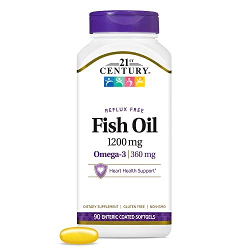 21st Century Fish Oil 1200 mg Enteric Coated Softgels, 90 Count - görsel 2